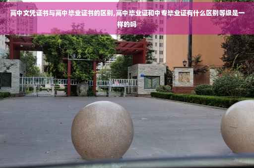 高中文凭证书与高中毕业证书的区别,高中毕业证和中专毕业证有什么区别等级是一样的吗
