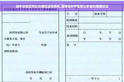 高中毕业证可以办居住证吗现在,湖南高中学生怎么申请办理居住证