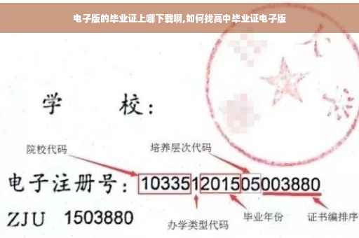 电子版的毕业证上哪下载啊,如何找高中毕业证电子版