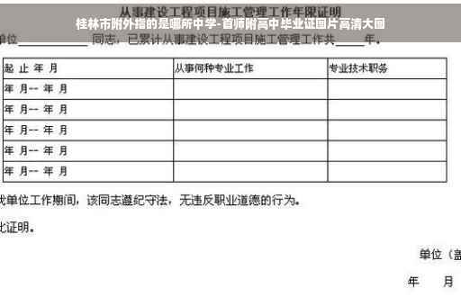 桂林市附外指的是哪所中学-首师附高中毕业证图片高清大图
