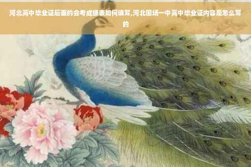 河北高中毕业证后面的会考成绩表如何填写,河北围场一中高中毕业证内容是怎么写的