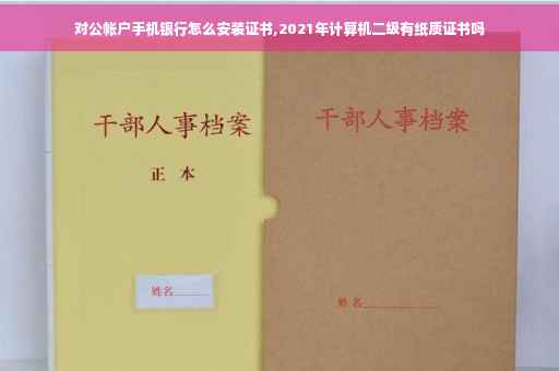 对公帐户手机银行怎么安装证书,2021年计算机二级有纸质证书吗