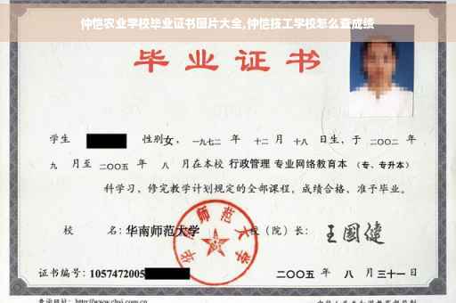 仲恺农业学校毕业证书图片大全,仲恺技工学校怎么查成绩