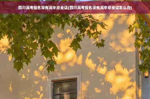 四川高考报名没有高中毕业证(四川高考报名没有高中毕业证怎么办) 四川高考报名没有高中毕业证(四川高考报名没有高中毕业证怎么办)