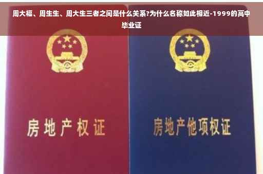 周大福、周生生、周大生三者之间是什么关系?为什么名称如此相近-1999的高中毕业证
