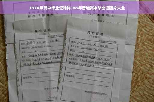 1978年高中毕业证啥样-08年普通高中毕业证图片大全