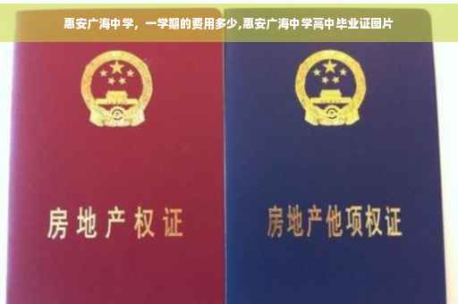 惠安广海中学，一学期的费用多少,惠安广海中学高中毕业证图片