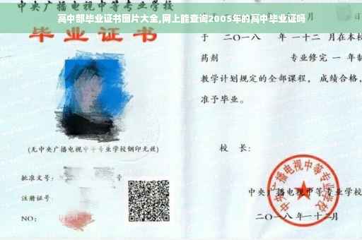 高中部毕业证书图片大全,网上能查询2005年的高中毕业证吗