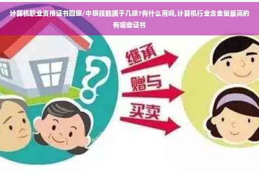 计算机职业资格证书四级/中级技能属于几级?有什么用吗,计算机行业含金量最高的有哪些证书