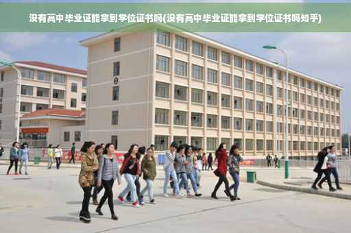 没有高中毕业证能拿到学位证书吗(没有高中毕业证能拿到学位证书吗知乎)