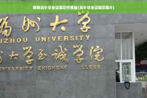 蕲春高中毕业证复印件模版(高中毕业证复印图片)