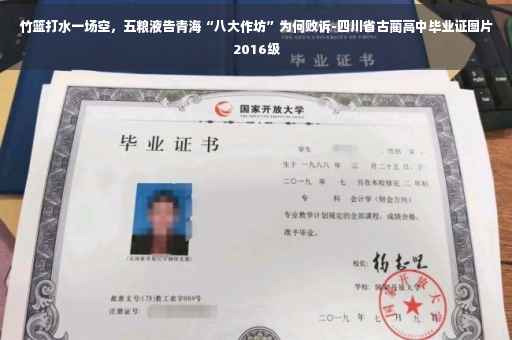 竹篮打水一场空，五粮液告青海“八大作坊”为何败诉-四川省古蔺高中毕业证图片2016级