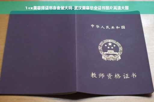 1+x美容师证书含金量大吗-武汉美容毕业证书图片高清大图