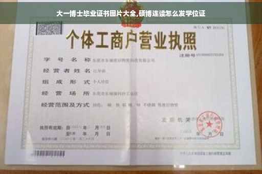 大一博士毕业证书图片大全,硕博连读怎么发学位证
