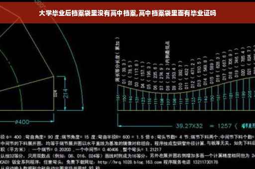 大学毕业后档案袋里没有高中档案,高中档案袋里面有毕业证吗
