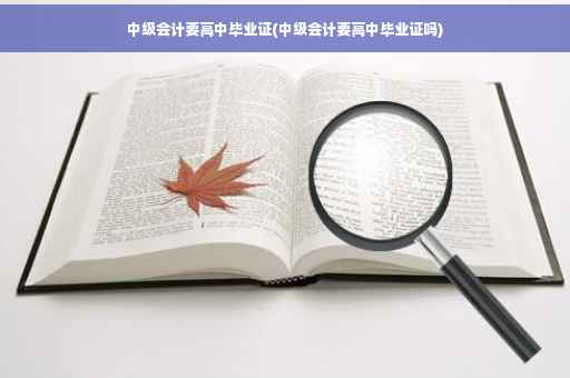 中级会计要高中毕业证(中级会计要高中毕业证吗)