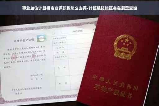 事业单位计算机专业评职称怎么去评-计算机技能证书在哪里查询