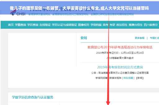 我儿子的理想是做一名辅警，大学需要读什么专业,成人大学文凭可以当辅警吗