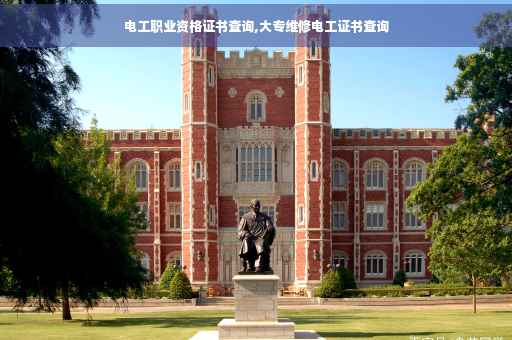 电工职业资格证书查询,大专维修电工证书查询