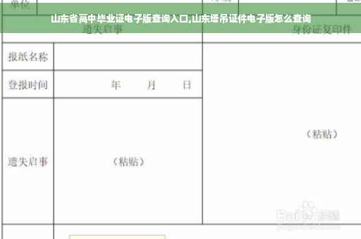 山东省高中毕业证电子版查询入口,山东塔吊证件电子版怎么查询