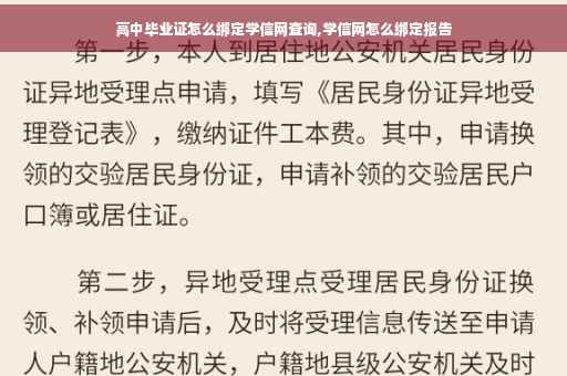 高中毕业证怎么绑定学信网查询,学信网怎么绑定报告