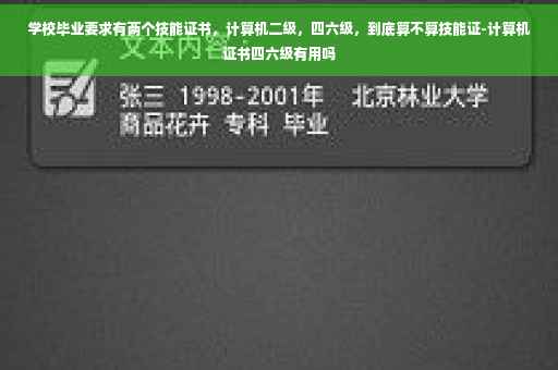 学校毕业要求有两个技能证书，计算机二级，四六级，到底算不算技能证-计算机证书四六级有用吗