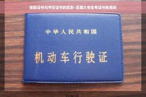 技能证书与学历证书的区别-应届大专生考证书有用吗 技能证书与学历证书的区别-应届大专生考证书有用吗