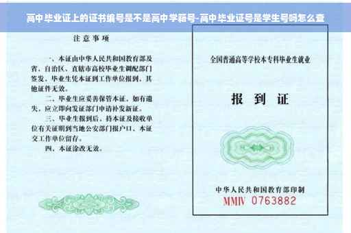 高中毕业证上的证书编号是不是高中学籍号-高中毕业证号是学生号吗怎么查
