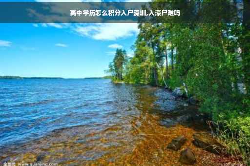 高中学历怎么积分入户深圳,入深户难吗