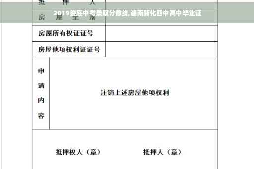 2019娄底中考录取分数线,湖南新化四中高中毕业证