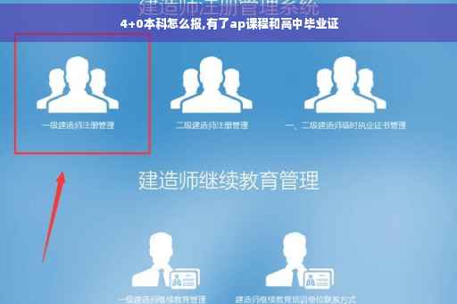 4+0本科怎么报,有了ap课程和高中毕业证