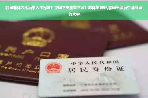 韩国翰林艺术高中入学标准？中国学生能留学么？越详细越好,韩国不要高中毕业证的大学