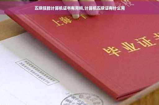 五级技能计算机证书有用吗,计算机五级证有什么用