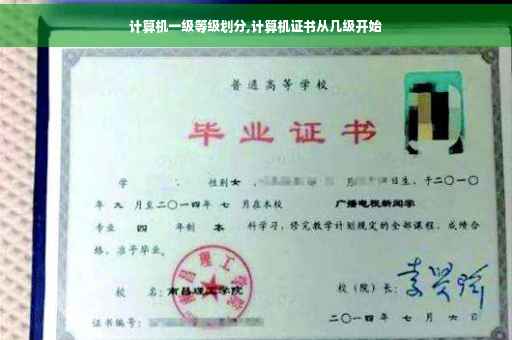 计算机一级等级划分,计算机证书从几级开始