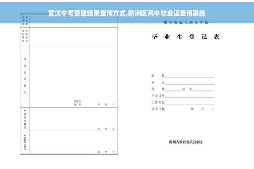 武汉中考录取结果查询方式,新洲区高中毕业证查询系统