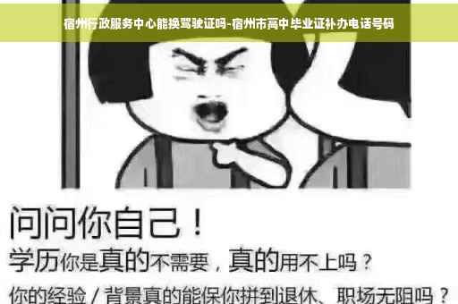 宿州行政服务中心能换驾驶证吗-宿州市高中毕业证补办电话号码
