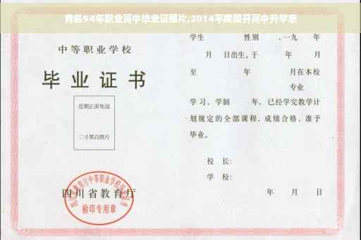 青岛94年职业高中毕业证图片,2014平度国开高中升学率