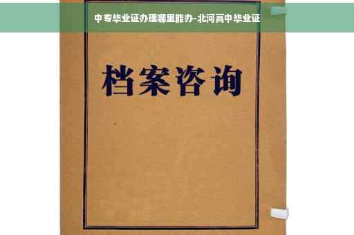 中专毕业证办理哪里能办-北河高中毕业证