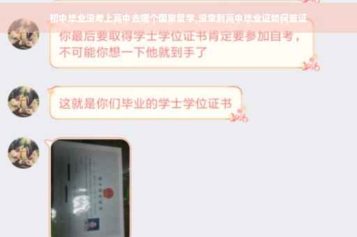初中毕业没考上高中去哪个国家留学,没拿到高中毕业证如何签证