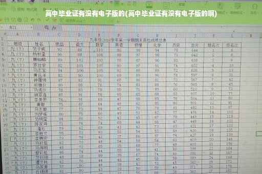 高中毕业证有没有电子版的(高中毕业证有没有电子版的啊)