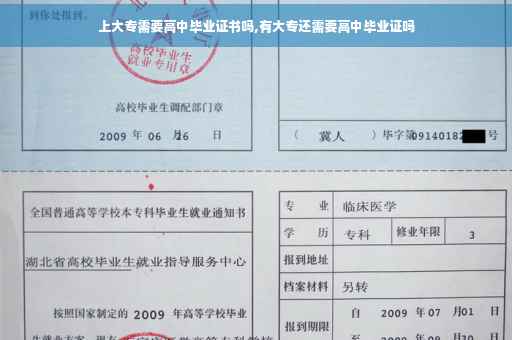 上大专需要高中毕业证书吗,有大专还需要高中毕业证吗