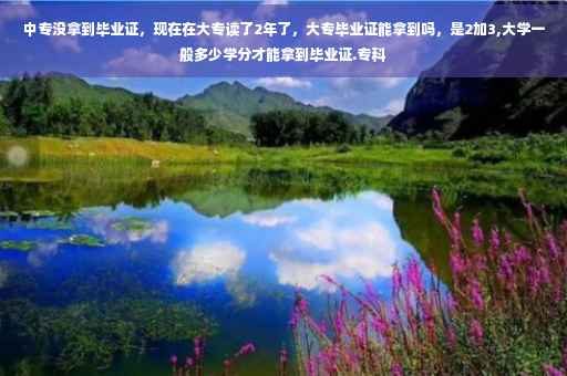 中专没拿到毕业证，现在在大专读了2年了，大专毕业证能拿到吗，是2加3,大学一般多少学分才能拿到毕业证.专科