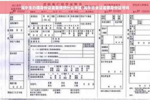 高中生办理身份证需要提供什么手续-高中毕业证需要身份证号吗