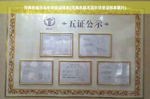 河南永城市高中毕业证样本(河南永城市高中毕业证样本图片)