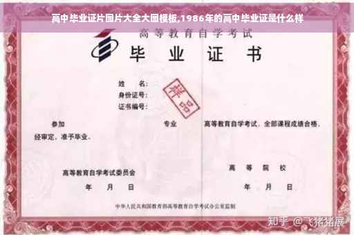 高中毕业证片图片大全大图模板,1986年的高中毕业证是什么样