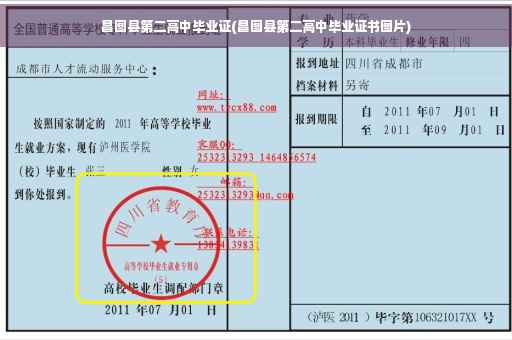 昌图县第二高中毕业证(昌图县第二高中毕业证书图片)