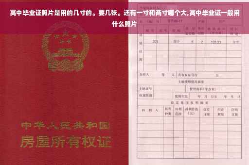 高中毕业证照片是用的几寸的。要几张。还有一寸和两寸哪个大,高中毕业证一般用什么照片