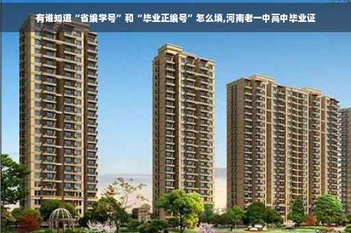 有谁知道“省编学号”和“毕业正编号”怎么填,河南老一中高中毕业证