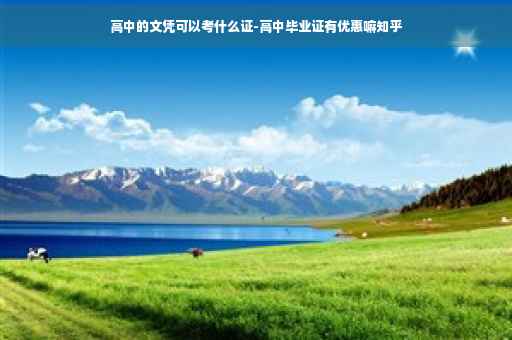 高中的文凭可以考什么证-高中毕业证有优惠嘛知乎