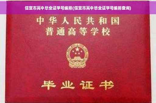 信宜市高中毕业证学号编排(信宜市高中毕业证学号编排查询)